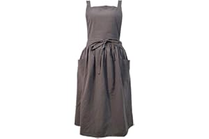 losofar Women Girls Vintage Apron Gardening Works Cross Back Pinafore Dress