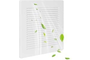 PTLEVYN (1Pc 9x9inch) Bathroom exhaust fan cover White plastic with spring grille Square Ceiling Ventilation Cover Replace Ex