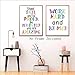 CHDITB Unframed Watercolor Inspirational Quote Art Print, Creative Work Hard Wall Art Poster, Set of 2（8