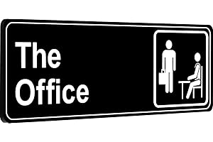 WETHINKEER The Office Sign, 9 × 3 Inch Main Official Self Adhesive Office Sign for Door or Wall, Easy Installation, Premium Acrylic Design for Your Home Office/Business, Best Gift for Fans of The Office