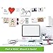 MW Photo & Artwork Display | Self Adhesive Hanging Photo Display | Modular Hanging Artwork Display | Adjustable Display for Photos | Natural Wood |10 Holders | 50 Clips | 20 ft White Twine