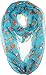 VIVIAN & VINCENT Women Soft Light Weight Cartoon Fox Fall Winter Sheer Infinity Scarf For Halloween Costumes Decorations(Blue)