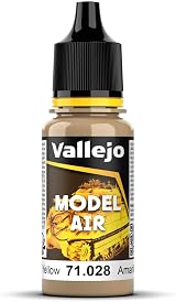 Vallejo Model Air Sand Yellow 17 ml Acrylic Paint Eyedropper Bottle