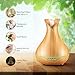 VicTsing 400ml Aromatherapy Essential Oil Diffuser, Ultrasonic Cool Mist Humidifier with Wood Grain Design, 4 Timer Settings for Office, Room, Spa