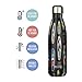 MIRA 17 oz Stainless Steel Vacuum Insulated Water Bottle - Leak-Proof Double Walled Cola Shape Bottle - Keeps Drinks Cold for 24 Hours & Hot for 12 Hours - Surf