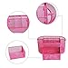 DooDeen Desk Tidy Mesh Desk Organiser Set Office Tidy Organiser Desk Caddy Tray Multi-functional Black Metal Pencil Pot Pencil Holder (Pink)