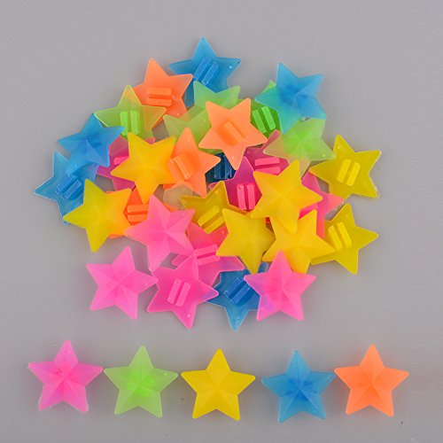 Xinzhi Bike Spoke Beads -Star Bike Bicycle Wheel Spoke Beads,Luminous Plastic Clip Spoke Bead Bicycle Beads,Wire Beads Decorations - Thumbnail 3