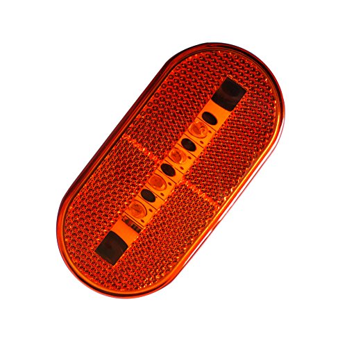 NEW SUN 2x Amber 10 LED Trailer Marker Lights Side Front Rear Clearance Lights 4" x2” Rectangle LED Lights - Thumbnail 3
