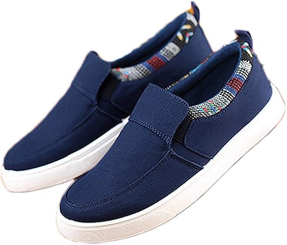 Amazon リンゼ キャンバスシューズ スリッポン メンズ カジュアルシューズ スニーカー 通学 通勤 散歩 男性用スニーカー デッキシューズ 紳士靴 ウォーキングシューズ ドライビングシューズ スリッポンシューズ ローファー リンゼ スニーカー