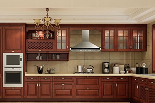 Winflo 30" Wall Mount Stainless Steel Convertible Kitchen Range Hood with 450 CFM Air Flow, Touch Control, Stainless Steel Baffle Filters and Ultra Bright LED Lights