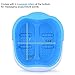 Foot Spa Bucket with Handle and Removable Rollers for Massage (Blue)