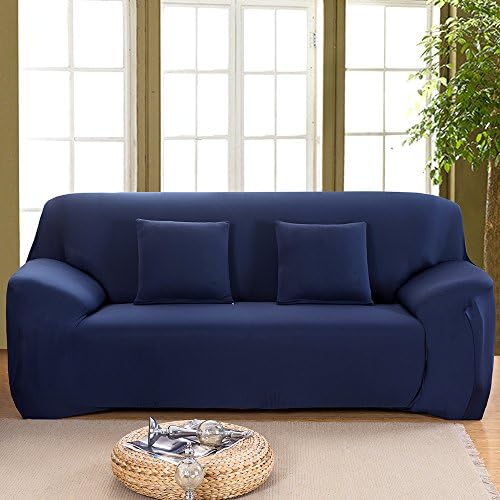 Bluecookies Stretch Sofa Slipcover 1-Piece 3 Seater Easy Fit Elastic Fabric Sofa Couch Cover Protector(Sofa, Navy)