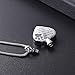 memorial jewelry No Longer by My Side,But Forever in My Heart Carved Locket Cremation Urn Necklace for Pet Dog Cats(Light Blue)