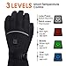 GLOBAL VASION Electric Heated Gloves with Rechargeable Batteries Gloves Waterproof Thermal Gloves Touchscreen for Skiing Walking Hiking Climbing Driving Cold Weather Gloves