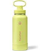 ThermoFlask 32 oz Double Wall Vacuum Insulated Stainless Steel Water Bottle with Spout Lid, Unmellow Yellow