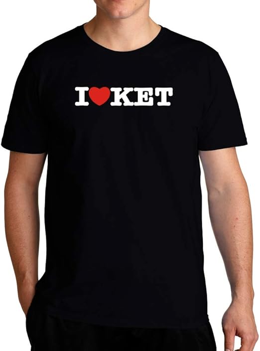 Amazon.com: Eddany I Love Ket Linear T-Shirt: Clothing