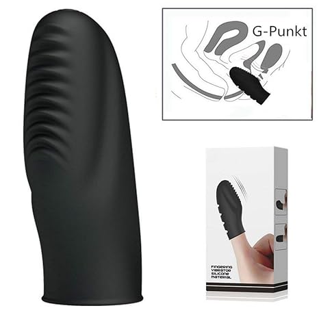Fingervibrator für sie Klitoris und G-Punkt mit Orgasmus Fingerüberzieher, Finger Sleeve Erotik mit Herausnehmbarem Bullet Vi