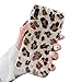 Dailylux Case for iPhone Xs Max 6.5 Inch 2018, Cute Phone Case Glitter Pearly-Lustre Slim Shell Protective Soft TPU Back Cover for Girls Women (Leopard Brown)