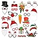 67-Piece Christmas Party Photo Booth Props Kit, Christmas decoration & Party Supplies, Including Christmas glasses, hand signs, hats, tags ect.