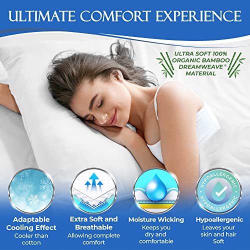 DECOLURE 100 Bamboo Sheets Set 4 pcs Luxurious and Smooth Genuine