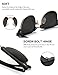 LUENX Men Women Semi Rimless Polarized Sunglasses:UV 400 Protection 51MM with Case (23 Black(Matte Frame)/Non-mirror, 51)