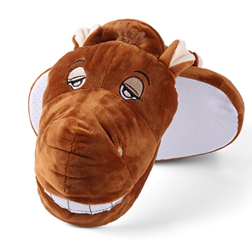 eBigValue Sleepy Horse Plush Slip-On Warm Comfy Slippers Big Kid's Size  Large 6-7US