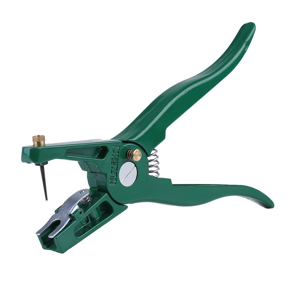 Ouitble Ear Tag Pliers Livestock Animal Ear Tag Pliers Steel with 1 Spare Pin for Installing Pigs Cattle Sheep Ear Tags