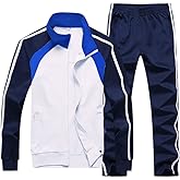 Sun Lorence Men's Athletic Running Tracksuit Set Casual Full Zip Jogging Sweat Suit