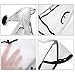 PERTTY Kids Rain Poncho Boys Raincoat Girls Durable Translucent Rain Cape, Outdoor Accessory for Travel, Picnic, Camping, Portable Rain Wear with Hat Hood Unisex for Children, Transparent (L)