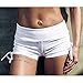 FIRM ABS Women's High Wasit Activewear Exercise Gym Volleyball Shorts White XL