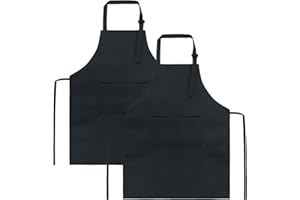 Sinland Kids Apron with Pocket 2 Pack Children Chef Apron for Cooking Baking Painting