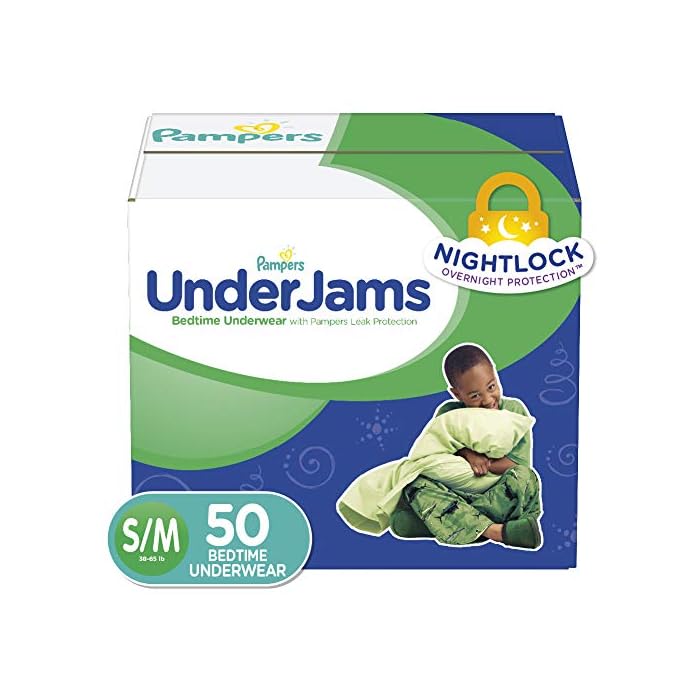 Pampers UnderJams Disposable Bedtime Underwear for Boys, Size L/XL, 42 Count, Super Pack