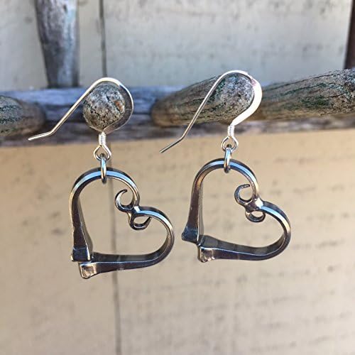 Equestrian Heart Earrings Horseshoe Nails Made in the USA