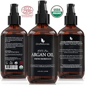 Amazon.com : Organic Moroccan Argan Oil for Hair, Face ...
