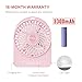 Yoobao F01 3300mAh Rechargeable Battery Powered Fan Mini Portable USB Fan Table Desktop Personal Fan for Home and Office Cooling, Traveling Camping Handheld Fan with Flashlight (3 Speeds) - White