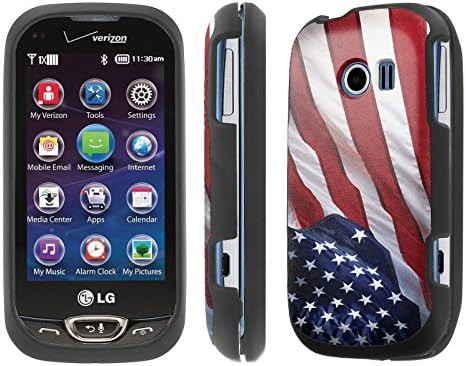 NakedShield LG Extravert 2 VN280 (Flag America Pride) Total Hard Armor LifeStyle Phone Case
