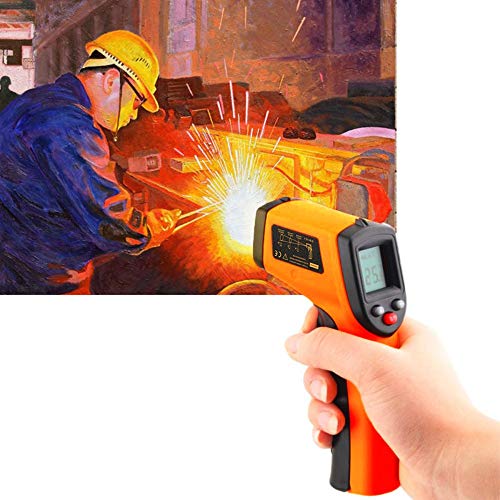 Pstars Portable Non-Contact LCD IR Infrared Digital Temperature Thermometer Gun Temperature Measurement Professional Thermometers Reliable Readings