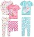 Simple Joys by Carter's Toddler Girls' 6-Piece Snug-Fit Cotton Pajama Set, Pack of 3, Mint Green Bunny/Pink Animal, 3T