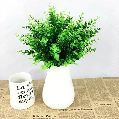 PLANTTION 1 Fake Plant Green Leaves Potted Plant Flowers Office Wedding Grass Plante Artificial Branch Plants For Room Home Decor