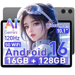 TECLAST Android 16 タブレット 10インチ 120Hz 画面 Widevine L1 16GB+128GB+2TB TF拡張