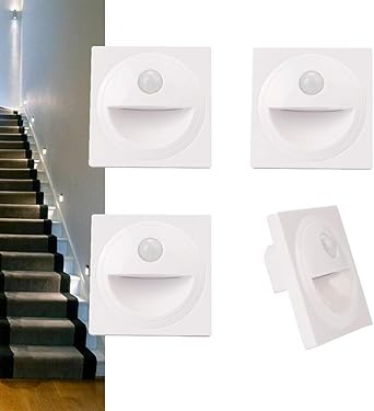 arote 4 luces led para escaleras con