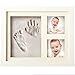 Baby Footprint Kit, Non-Toxic Clay Mold Two Picture Frame, Baby Shower Photo Frame, Keepsake Frame, Acrylic Cover with Premium Quality Wood Clay by Diamond Driven