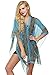 Zeagoo Women's Chiffon Caftan Poncho Tunic Top Cover up One Size Scarf Top,One Size,Light Blue