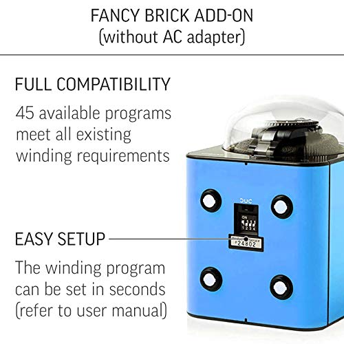 Fancy Brick Stackable Watch Winder Add-On (Without AC Adapter) (Blue)
