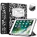 Fintie Case with Built-in Apple Pencil Holder for iPad 9.7 2018 2017 / iPad Air 2 / iPad Air - [SlimShell] Lightweight Soft TPU Back Protective Cover w/Auto Wake Sleep, Composition Book Black primary
