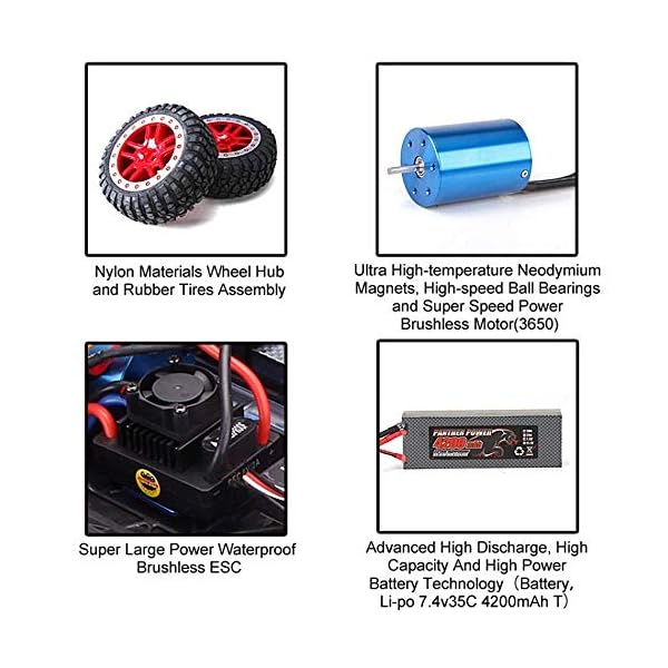 Modellauto Brushless Motor-Fernbedienung RC-Rennwagen 60KM / high-speed 1/8 Skala 4wd Rc Drift Big Brushless RC Car… – Bild 5