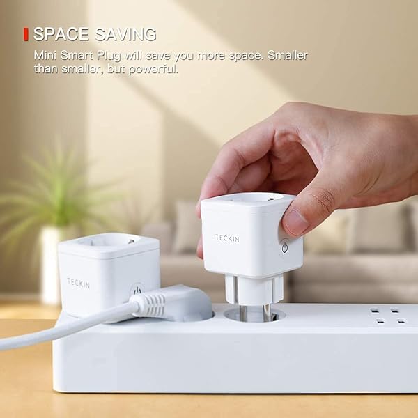 Enchufe Inteligente WiFi TECKIN 16A 3300W Mini Smart Plug Funciona con Siri Amazon Alexa Echo Google Home No se requiere Hub Funcin de Temporizador con Control Aplicaciones en Cualquier lugar