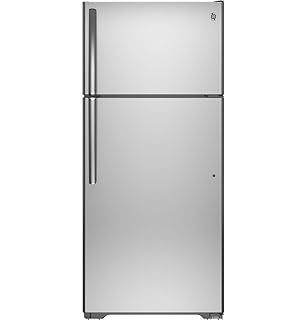 GE GTS16GSHSS 15.5 Cu. Ft. Stainless Steel Top Freezer Refrigerator - Right Hinge