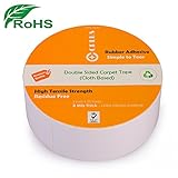 50% thicker! ECO-Friendly Double Sided Tape Fabric- 2 Inch by 75 FT - Multi-Purpose Carpet Tape Removable Anti Slip Heavy Duty Underlayment Adhesive for Indoor and Outdoor, Wood Floors, Area Rug,Stair