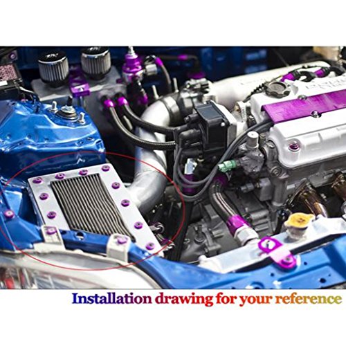 JDMSPEED 20 Pcs CNC Billet Aluminum Fender Washer Engine Bay Dress Up